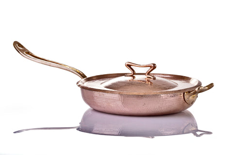 3.5 qt Copper Saute Pan with Lid - AmorettiBrothers