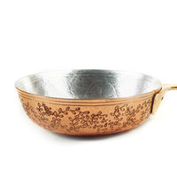 9" Hand-Engraved Lines Copper Fry Pan - AmorettiBrothers