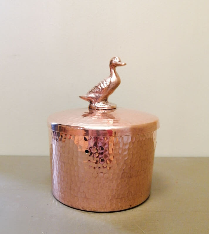 Copper Canister with Duck Knob - Small - canister