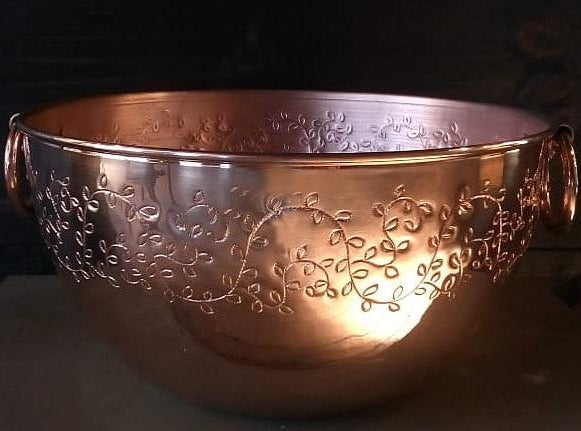 6 1/2” Diameter Handcrafted Hammered Copper Mixing Bowl